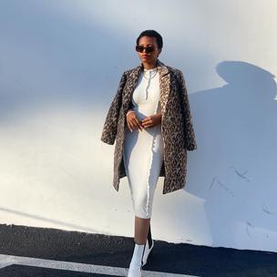 A. Peach Cheetah Print Duster Jacket - Women's Coats & Jackets in