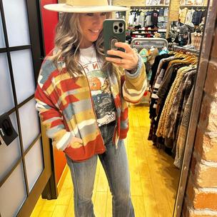 Blue B Aztec Sherpa Jacket - Women's Coats & Jackets in Red | Buckle