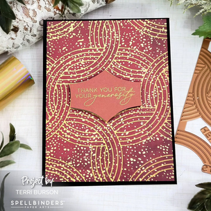 Image from wavingmywand on 7 Jan 2025 with caption: ❤️💛 Hello friends. I couldn't resist pairing two of the  teamspellbinders Monthly Club selections for today's card. I'm featuring the January Glimmer Hot Foil Club Kit with a sentiment from the Clear Stamp/Die Club. I did some foiling over gorgeous patterned papers from the Spellbinders Woodland Tales collection using the Glimmer Elliptical Weave Hot Foil plate and love the results. The best part is how quick and easy it was, and just in time for post holiday thank you cards. The sentiments in this months stamp/die set are amazing too, you need to check it out! Click the blog link in my profile for details and product links. 💛❤️

Blog: bit.ly/QuickFoiledCard 

#wavingmywand #spellbindersclubkits #spellbinders #neverstopmaking #glimmerhotfoilsystem #stamping #foiledcards #thankyoucards #gratitude
